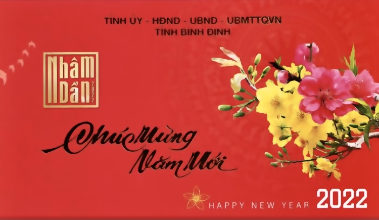 Thư chúc mừng năm mới 2022 của Tỉnh ủy, HĐND, UBND, Ủy ban MTTQ Việt Nam tỉnh Bình Định