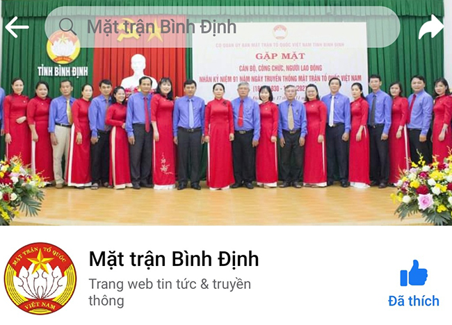 “Trang cộng đồng” của Ủy ban MTTQ Việt Nam tỉnh được thành lập từ cuối năm 2021 và hiện đang có hơn 1.300 người theo dõi.